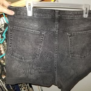 High Rise size 16 Black Jean shorts